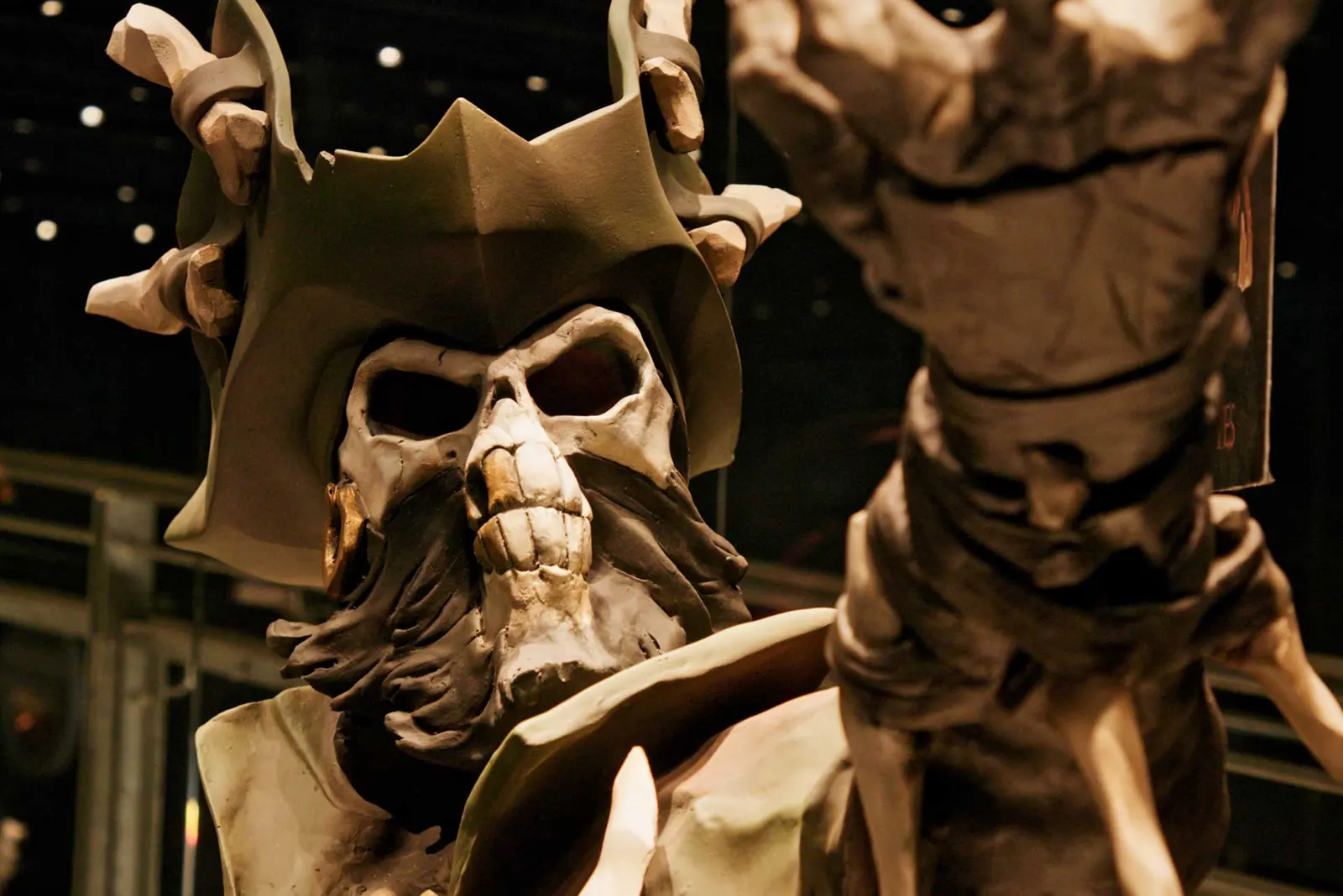 A dark and atmospheric view inside the Pirates exhibition at National Maritime Museum Cornwall