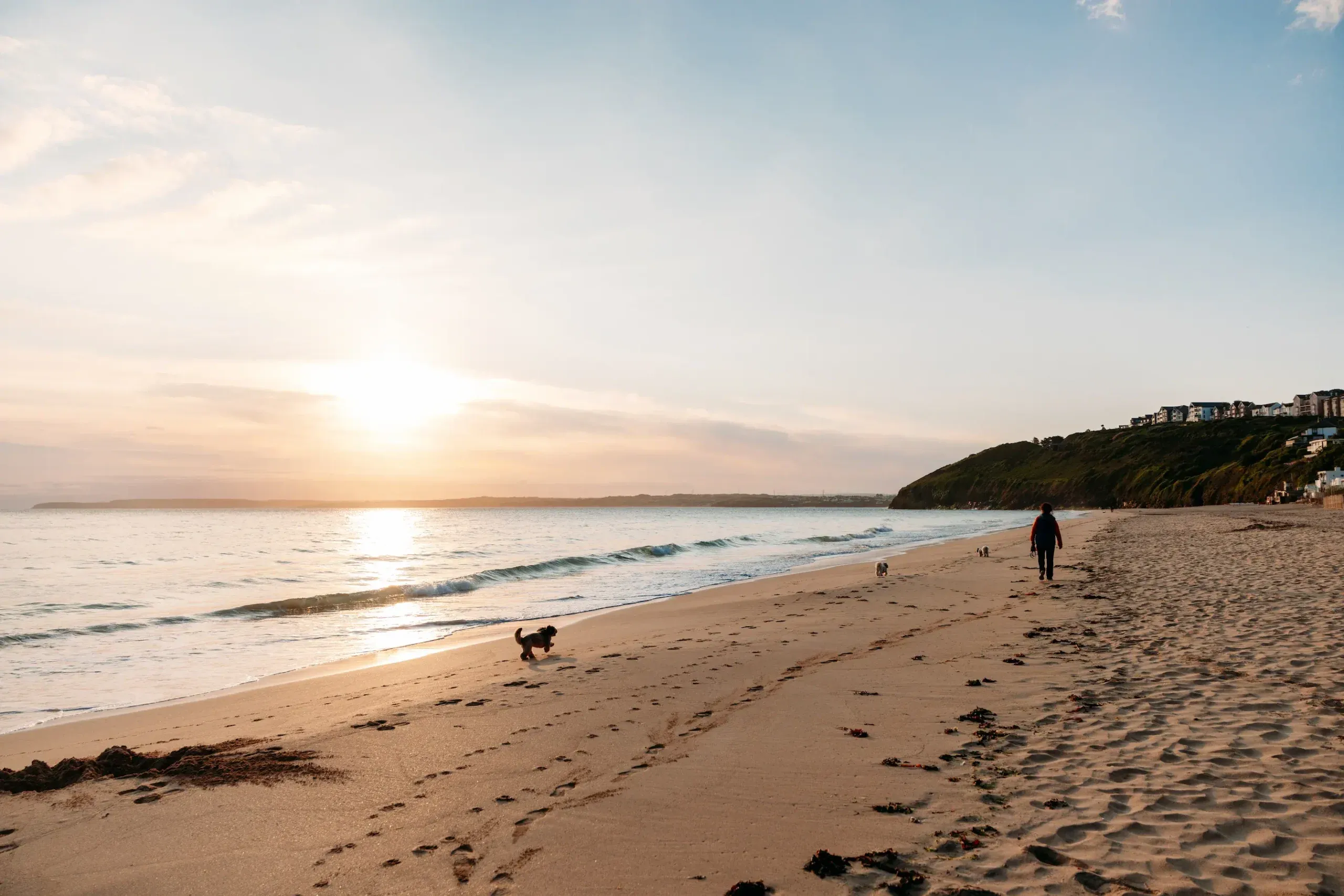 Carbis Bay beach at sunrise
