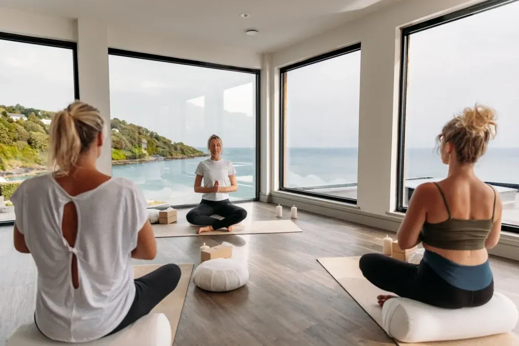 Yoga class with ocean views at C Bay Spa