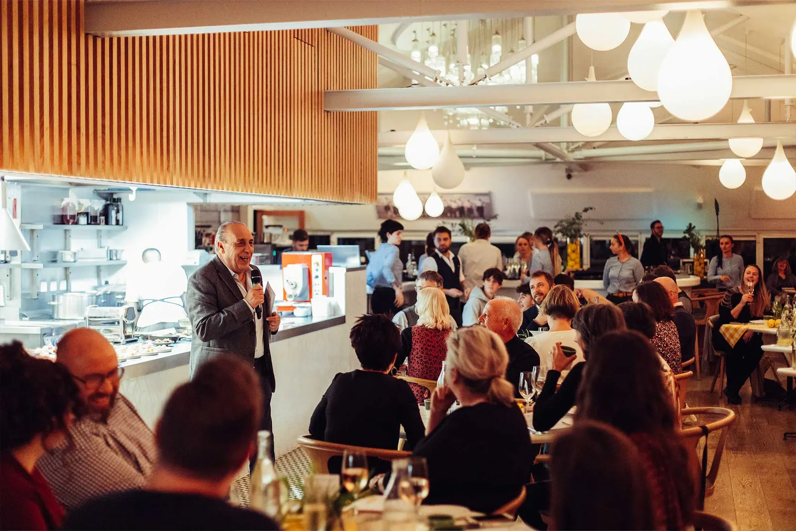 The kitchen team at Fifteen Cornwall during filming at Watergate Bay