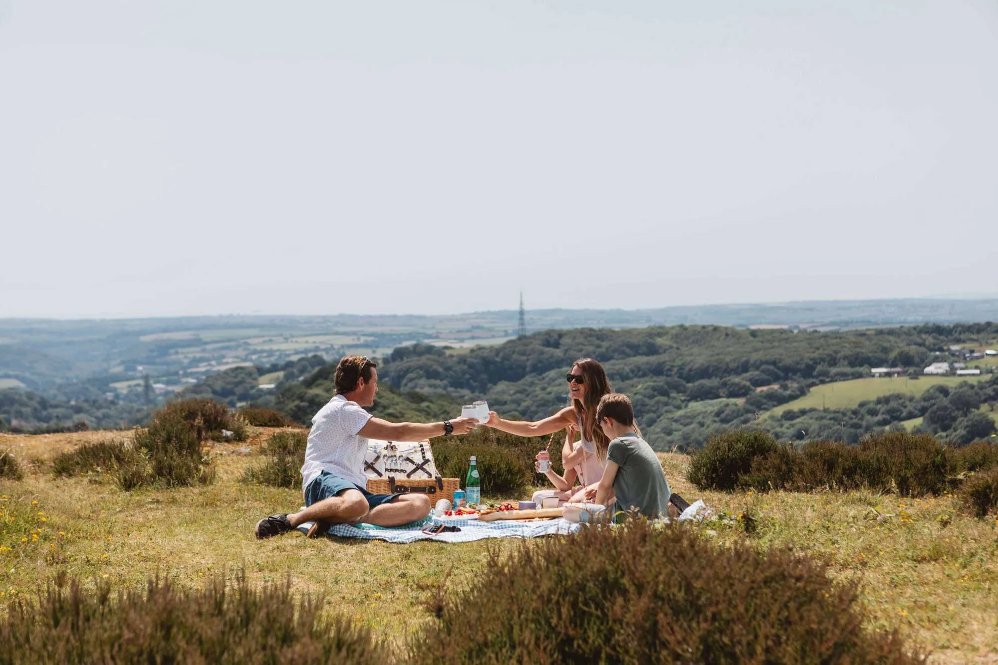 A family moment photographed for the West Carclaze lifestyle campaign