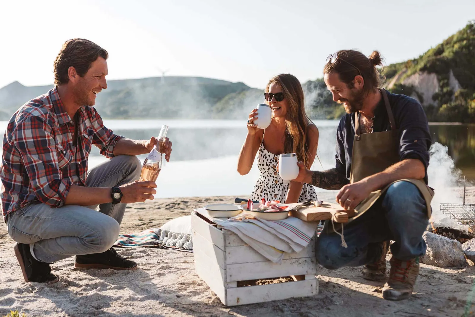 A family exploring the Cornish landscape during the West Carclaze Garden Village lifestyle campaign